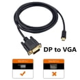 thumbnail image 2 of Adaptador de cable Mini DisplayPort a VGA de 1,8 m, 1080P, DP a VGA, compatible con pantalla HDTV y MacBook Air Pro., 2 of 12
