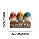 thumbnail image 3 of Letrero de Bienvenida con Animales Alegres, Colgante de Madera de Newsbird para Pared y Patio., 3 of 7