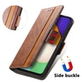 thumbnail image 3 of SaniMore Magnetic Clasp Wallet Case for Samsung Galaxy A14 5G with Cash & Card Slots, RFID Blocking Soft TPU + PU Leather Shockproof Protective Cover with Folio Flip Kickstand Shell, Coffee, 3 of 9