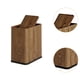 thumbnail image 5 of Cubo de basura para baño, cesto de basura, cubo de almacenamiento con tapa a presión, de basura estrecho para restaurante, guardería, hogar Patrón de madera, 5 of 7