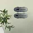 thumbnail image 4 of Designer Tigers and Tigresses, Novelty Restroom Signs, Set of 2 (Lt Gray) - Large, 4 of 5