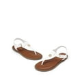 thumbnail image 5 of DREAM PAIRS Dressy T-Strap Flat Thong Sandals for Women Comfort Roman Gladiator Casual Summer Beach Flip Flop Shoes with Adjustable Back Ankle Strap, 5 of 8