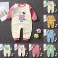 thumbnail image 4 of JUMEYU Baby Jumpsuit Romper Unisex Baby Hooded Jumpsuit Infant Boy Girl Long Sleeves Romper Fall Winter Spring Outfits 0 3 6 9 12 18 24 Months (Light Blue,6-12 Months), 4 of 4