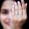 thumbnail image 6 of Rosec Jewels IGI Certified Lab Grown Diamond Solitaire Engagement Ring (E-VS1 Quality) - 2 Carat Radiant Cut Diamond Ring, 925 Sterling Silver, US 4.00, 6 of 9