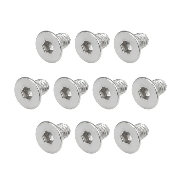 Unique Bargains M3x5mm Vis de Machine à Tête Plate Hexagonale Intérieure 304 Acier Inoxydable Boulons 80 Pcs