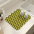 thumbnail image 7 of Ryvnso Yellow Lines Dish Drying Mat for Kitchen Countertop 16x18 Small Dish Pad Drainer Rack Dish Sink Mats, 7 of 7