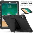 thumbnail image 5 of XYX Case for 10.5 inch iPad Air 3rd 2019/iPad Pro 10.5 inch 2017, Dual Layer Slim Heavy Shockproof Rugged Protective Cover Case with Kickstand (Black), 5 of 7