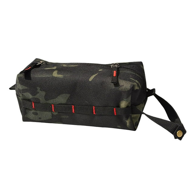 1 soporte portátil para papel de seda, caja de pañuelos faciales de tela, soporte para servilletas camuflaje negro