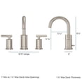 thumbnail image 2 of Pfister LG49-NC1K Modèle 2-Poignée 8 Po Robinet de Salle de Bain Répandue&44; Nickel Brossé, 2 of 9