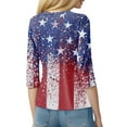 thumbnail image 4 of AKEGAMN Blue Independence Day Crew Neck Graphic Tee - Patriotic Print Top, S-3XL, 4 of 5