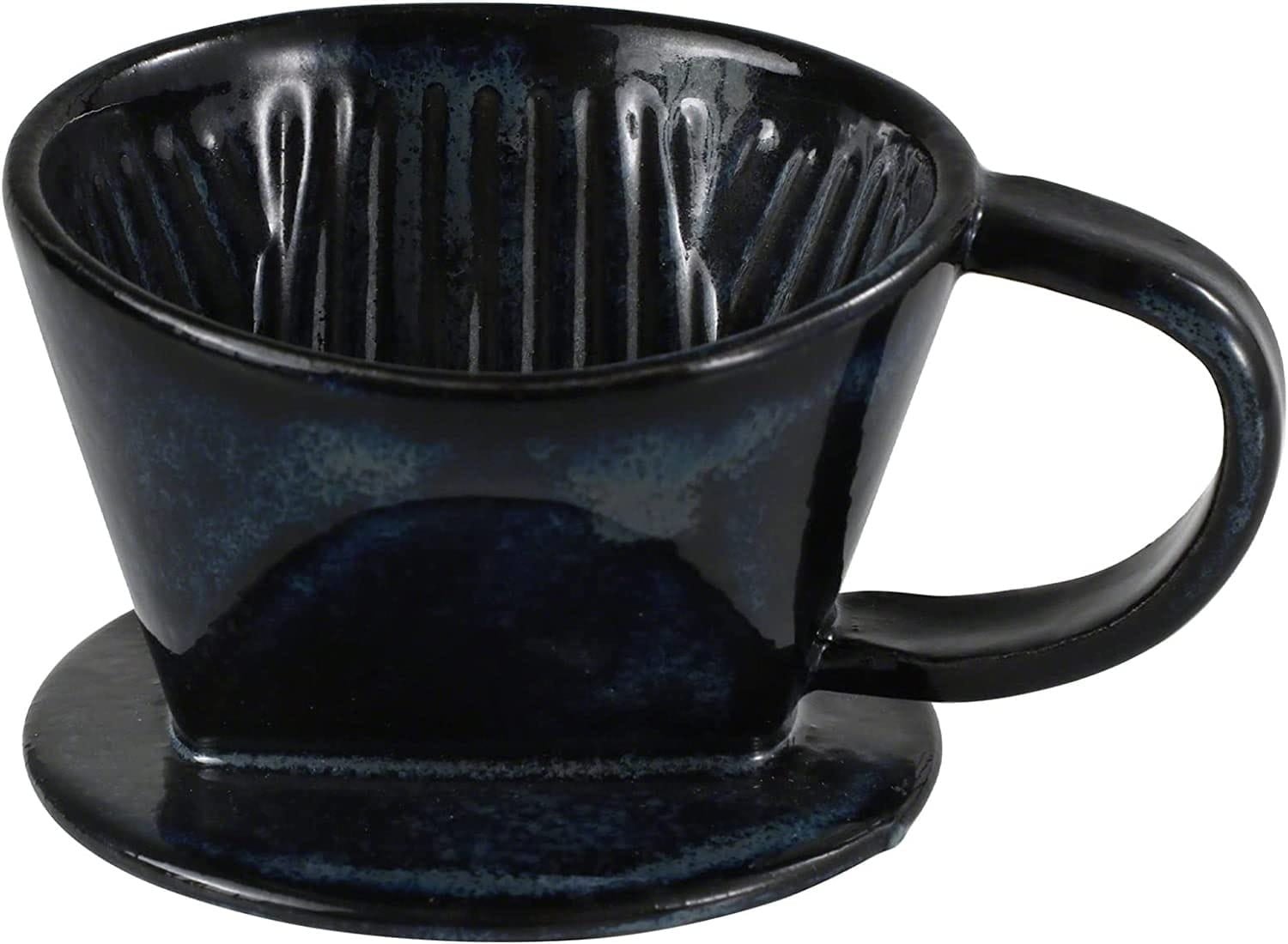Asayu Japan Ceramic Coffee Pour Over Maker Dark Navy Blue Made in Japan