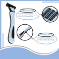 thumbnail image 3 of Nylea Double Edge Razor Blades Stainless Steel Non-Slip Handle - 3 Refill Cartridges, 3 of 13