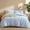 Blue, variant on Striped Comforter Set Queen Size Striped Bedding Set Soft Velvet Feel Fluffy Flannel Bedding 3 Pcs Modern Stripes Pattern Queen Size Bed Set for All Seasons 1 Comforter 2 Pillowcases 250g Microfi
