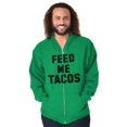 thumbnail image 5 of Feed Me Tacos Tuesday Mexican Food Zip Up Hoodie Men's Women's Brisco Brands 5X, 5 of 6