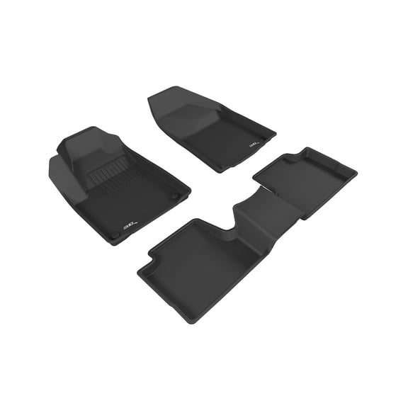 3D MAXpider Custom Fit Kagu Floor Mat (Black) Compatible with Jeep Cherokee 2015-2024 - Full Set