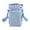 Blue, variant on Water Bottle Holder with Strap Adjustable Strap Crossbody Water Bottle Bag with Front Pocket Drawstring Water Bottle Carrier for Hiking Camping (Black)
