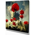 thumbnail image 2 of Poppies on Thunderstorm Background - Floral Canvas Art Print, 2 of 3
