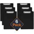 thumbnail image 2 of GHSDFBB Plastic Clipboards (Set of 6) Multi Pack Clipboard (Black) Strong 12.5x9 Inch | Holds 100 Sheets! Acrylic Clipboards with Low Profile Clip | Cute Clip Boards Board Clips, 2 of 7
