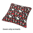 thumbnail image 3 of Throw Pillow Covers, Red Mushrooms print Soft Square Pillow Cases with Invisible Zipper for Couch Bed Sofa, Farmhouse Fall Home Decor 18"x18", 3 of 7