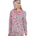 thumbnail image 4 of White Mark Women's Three-Piece Button-Down Pajama Set, 4 of 5