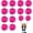 Mixed Rose Red, variant on 12 PCS pom poms Cheerleading,13.8inch Sports Team Spirits Cheering Squad Dance Training with Finger Rings