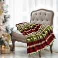 thumbnail image 5 of EWASWON Christmas Throw Blanket - Flannel-like, Reindeer & Snowflake Prints, Cozy Winter Sofa Decor, Soft Polyester, Festive Holiday Gift, 5 of 6