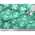 thumbnail image 2 of Soimoi Green Japan Crepe Satin Fabric Bandhani Tie-Dye Printed Craft Fabric by the Yard 44 Inch Wide, 2 of 3