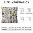 thumbnail image 5 of ABC English Alphabet Decorative Pillowcase Throw Pillow Cover, Colorful English Alphabet Educational for Sofa Bed Kids Room Playroom Nursery Home Decor Pillow Case, 5 of 5