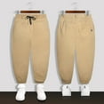 thumbnail image 5 of Krdevn Plus Size Boys Pants with Weight Oversized Comfortable Fit Large Children's Casual Trousers for Big Kids,Color:Khaki,Size:7-8 Years, 5 of 5