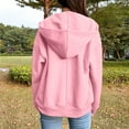 thumbnail image 4 of Ashirexll Womens Fleece Coats, Winter Coats for Women, Fashion Solid Color Pocket Long Sleeve Loose Sweatshirt Hooded Top, 4 of 4