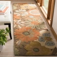thumbnail image 4 of SAFAVIEH Soho Bliss Floral Wool Area Rug, Brown/Multi, 6' x 6' Round, 4 of 11