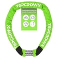 thumbnail image 1 of Candado con cadena para bicicleta Topcrown Upgrade, metal, 1,0 m, alta seguridad, 1 of 6