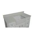 thumbnail image 6 of KBC Zelda 48" Solid Wood Farmhouse Vanity w/ Quartz Stone in White, 6 of 8
