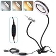 thumbnail image 1 of LED Light Magnifying Lamp 10X Adjustable Magnifying Glass Stand 360 Degree Helping Hands Soldering Multifunction Table Magnifier for Reading, Hobbies, Crafts, Assembly, Jewelry, 1 of 7
