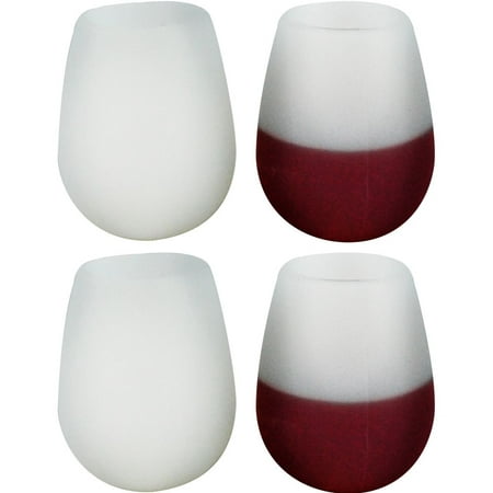 Southern Homewares Silicone Wine Glasses, Set of 4
