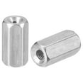 thumbnail image 1 of Unique Bargains M3 x 0.5-Pitch 12mm Length Coupling Nuts, 5 Pack 304 Stainless Steel Metric Hex Rod Coupling Nuts, 1 of 5
