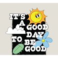 thumbnail image 2 of Positive Vibes It's Good To Be Good Sand Adult Long Sleeve Hoodie-Medium, 2 of 3