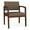 Castillo Brown, variant on Lenox Wood Reception Waiting Oversize Guest Chair / Walnut Wood / Brown