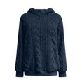 thumbnail image 4 of Mens Sweater Pullover Long Sleeve Knitted Hooded Fuzzy Casual Warm Winter Jacket Outdoor Fashion With Pockets, 4 of 4