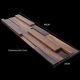 thumbnail image 2 of Panel de listones de madera de nogal negro de alta gama para clientes de Arabia Saudita, panel de madera 3D de 80 x 20 cm para decoración de pared para fondo artístico, 2 of 5