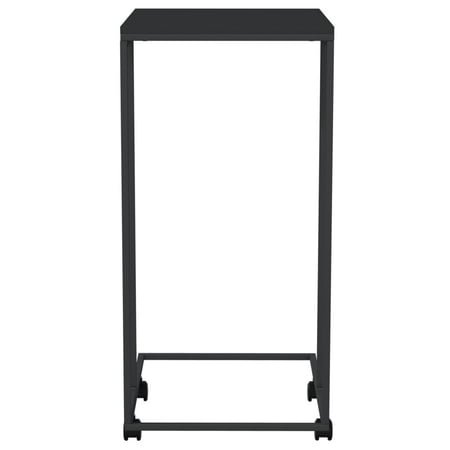 vidaXL Side Table with Wheels Black 40x30x63.5 cm Engineered Wood