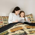thumbnail image 4 of jejeloiu Retro Train 7-Piece Bedding Comforter Set,Steam Engine Theme King Bedding Sets,Colorful Car Bed Sheets For Biye Kids,Breathable Home Decor Reversible, 4 of 8