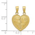 thumbnail image 3 of 10k Best Friends Break-apart Heart Charm in 10k Yellow Gold, 3 of 3
