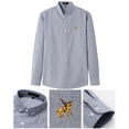 thumbnail image 3 of RUTAYY Men's Shirts Long Sleeve Formal Casual Business Comfortable Breathable Turndown Collar Button Down Travel Vacation Blouse, 3 of 4