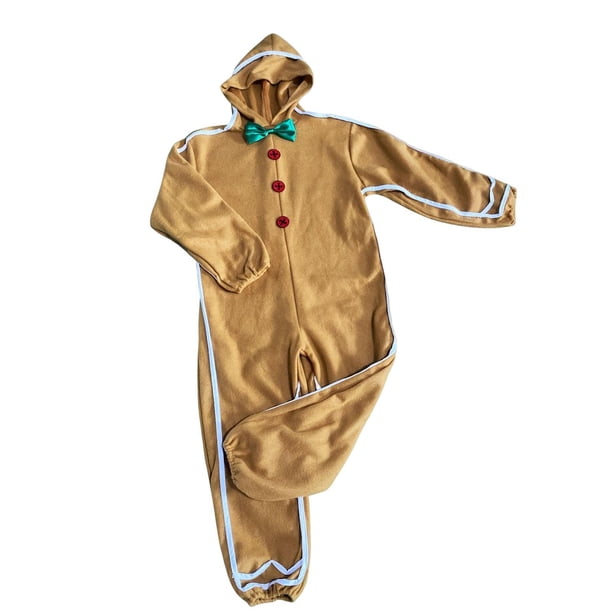 Minnieouse Traje de Navidad Niño Traje de hombre de pan de jengibre para fingir jugar vacaciones Disfraces de disfraces S