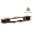 thumbnail image 3 of FloatiCasa 55 inch Floating TV Stand Wall Mounted TV Shelf for TVs up to 60" Wood Grain Entertainment Center(Walnut), 3 of 17