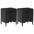thumbnail image 1 of Mueble de noche vintage vidaXL de madera maciza de pino negro, 1 of 9