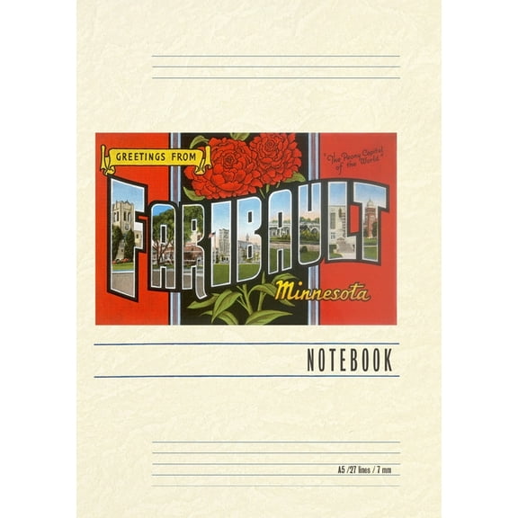 Vintage Lined Notebook Greetings from Faribault, (Paperback)