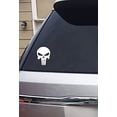 thumbnail image 2 of Punisher Skull Flag Decal | 5.5-Inches | White Vinyl Decal, 2 of 2