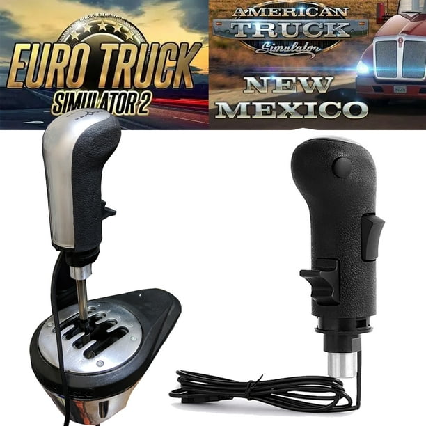 USB Truck Simulator Shifter Knob ATS & ETS2; H Gearshift Knob Racing Shifter Only PC For THRUSTMASTER TH8A For Logitech G29 G920 G923 For FANATEC SQ PXN A10 Shifter,Silver -